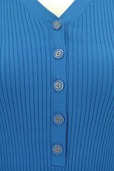 Viaggio Blu（ビアッジョブルー）の古着「ヘンリーネック七分袖リブニット（ニット）」大画像４へ