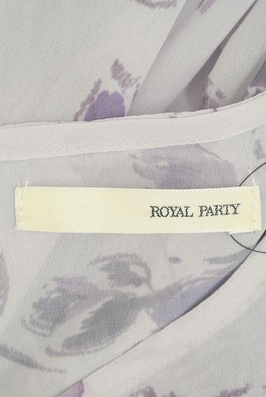 ROYAL PARTY（ロイヤルパーティ）の古着「ベルスリーブ花柄ブラウス（カットソー・プルオーバー）」大画像６へ