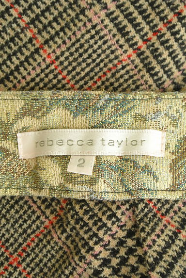 REBECCA TAYLOR（レベッカテイラー）の古着「チェック柄タックフレアミニスカート（ミニスカート）」大画像６へ