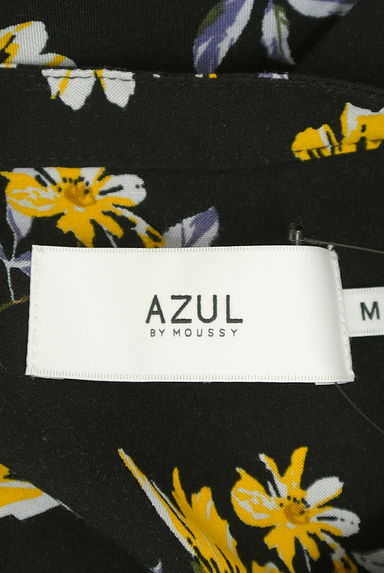 AZUL by moussy（アズールバイマウジー）の古着「落ち感ある花柄マキシシャツワンピース（ワンピース・チュニック）」大画像６へ