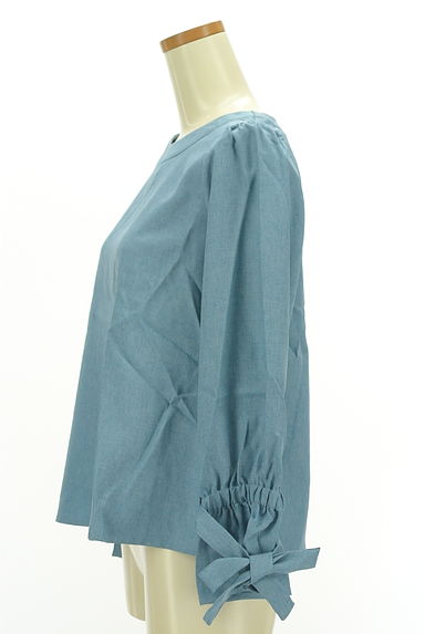 Couture Brooch（クチュールブローチ）の古着「袖口リボンボートネックプルオーバー（カットソー・プルオーバー）」大画像３へ