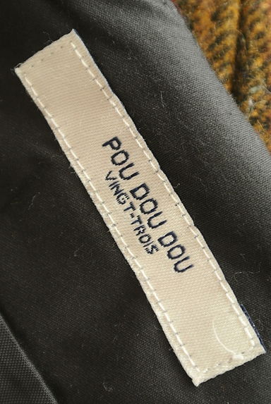 POU DOU DOU（プードゥドゥ）の古着「チェック柄膝丈起毛タックスカート（スカート）」大画像６へ