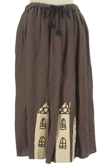 POU DOU DOU（プードゥドゥ）の古着「裾プリントギャザーロングスカート（ロングスカート・マキシスカート）」大画像１へ