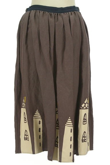POU DOU DOU（プードゥドゥ）の古着「裾プリントギャザーロングスカート（ロングスカート・マキシスカート）」大画像２へ