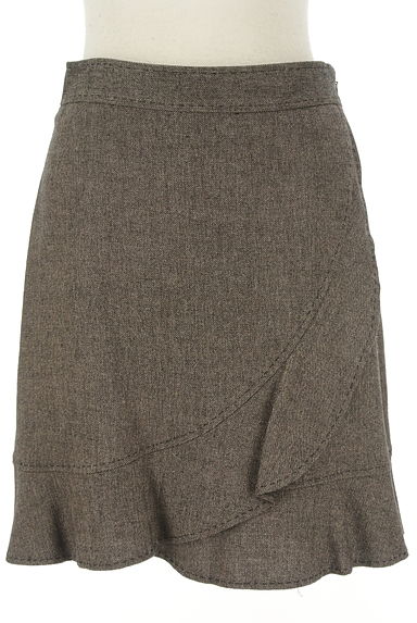 JILLSTUART（ジルスチュアート）の古着「裾フリルラップデザイン膝上スカート（ミニスカート）」大画像１へ