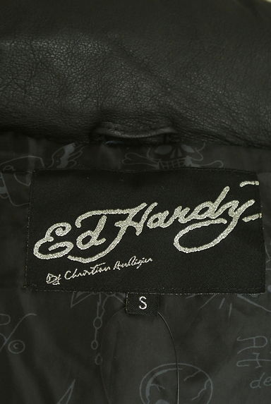 ED HARDY（エドハーディ）の古着「バックプリント刺繍エコレザーブルゾン（ブルゾン・スタジャン）」大画像６へ
