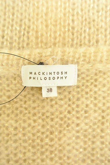 MACKINTOSH PHILOSOPHY（マッキントッシュ フィロソフィー）の古着「ラビットファー付きラメ混ニットカーデ（カーディガン・ボレロ）」大画像６へ