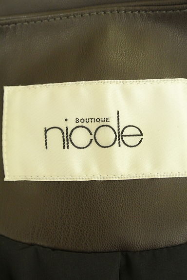 NICOLE（ニコル）の古着「ノーカラーエコレザージャケット（ジャケット）」大画像６へ