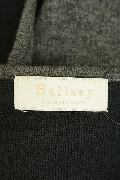 BALLSEY（ボールジィ）の古着「バイカラーウエストリボンミドル丈ニットカーデ（カーディガン・ボレロ）」大画像６へ