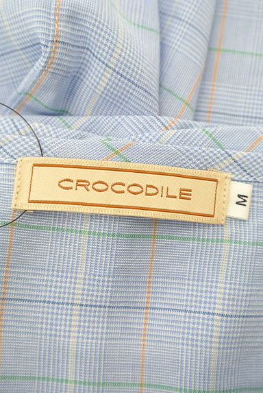 Crocodile（クロコダイル）の古着「七分袖ノーカラーチェックブラウス（ブラウス）」大画像６へ