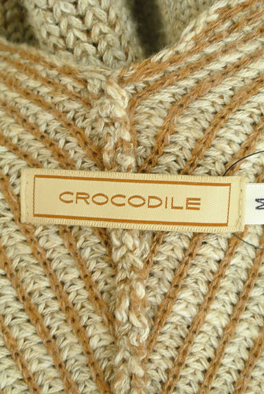 Crocodile（クロコダイル）の古着「ミドル丈編地切替ワンポイントカーデ（カーディガン・ボレロ）」大画像６へ