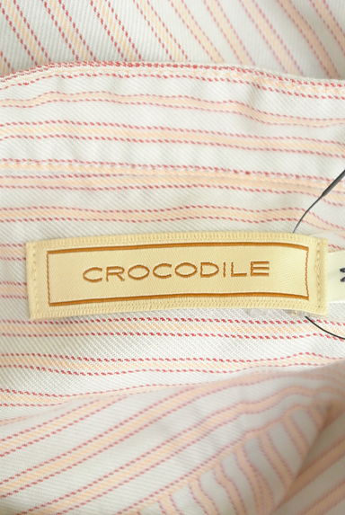 Crocodile（クロコダイル）の古着「バンドカラーストライプ柄ワンポイントシャツ（カジュアルシャツ）」大画像６へ