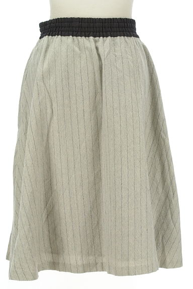 UNITED ARROWS（ユナイテッドアローズ）の古着「ストライプウールフレア膝下丈スカート（スカート）」大画像２へ