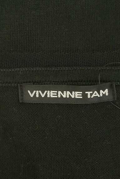 VIVIENNE TAM（ヴィヴィアンタム）の古着「ビーズ花刺繍シルク混７分袖カーディガン（カーディガン・ボレロ）」大画像６へ