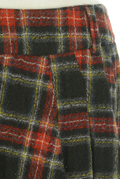TABASA（タバサ）の古着「ウールチェック柄ミモレ丈ラップスカート（スカート）」大画像４へ