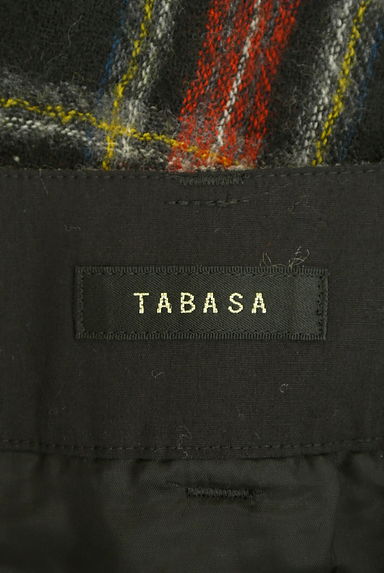 TABASA（タバサ）の古着「ウールチェック柄ミモレ丈ラップスカート（スカート）」大画像６へ