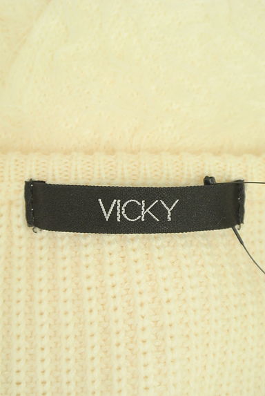 VICKY（ビッキー）の古着「ミドル丈リブ×シャギー切替ニット（セーター）」大画像６へ
