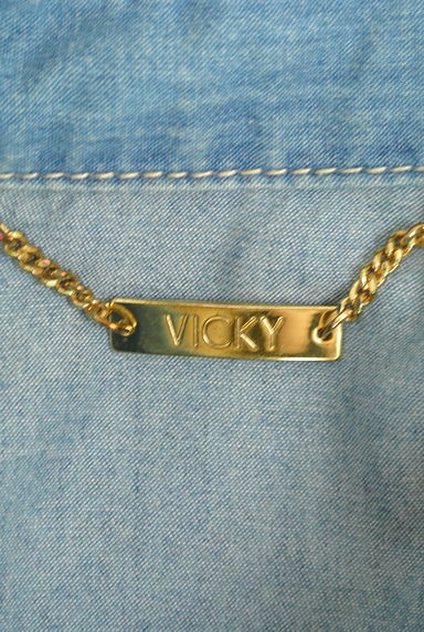 VICKY（ビッキー）の古着「ゴールドボタンデニムジャケット（ブルゾン・スタジャン）」大画像６へ