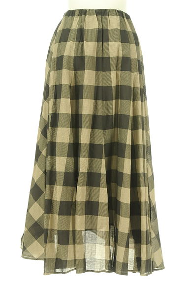 Mila Owen（ミラオーウェン）の古着「ブロックチェック柄フィッシュテールロングスカート（ロングスカート・マキシスカート）」大画像２へ