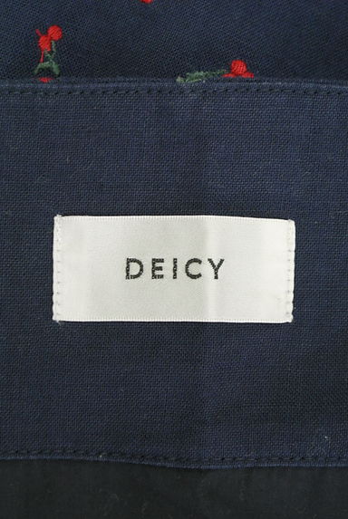 deicy（デイシー）の古着「赤い実刺繍コットンリネンフレアミニスカート（ミニスカート）」大画像６へ