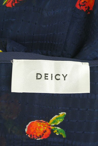 DEICY（デイシー）の古着「フルーツ柄チェックシフォンフリルトップス（カットソー・プルオーバー）」大画像６へ
