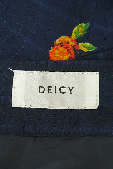 DEICY（デイシー）の古着「フルーツ柄チェックシフォンミニスカート（ミニスカート）」大画像６へ