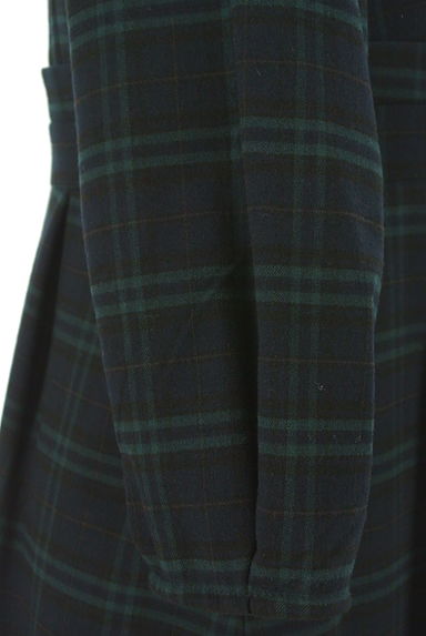 Couture Brooch（クチュールブローチ）の古着「ウエストリボンチェック柄膝下丈ワンピース（ワンピース・チュニック）」大画像５へ