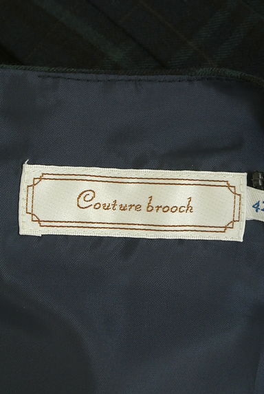 Couture Brooch（クチュールブローチ）の古着「ウエストリボンチェック柄膝下丈ワンピース（ワンピース・チュニック）」大画像６へ