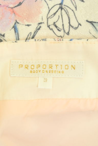 PROPORTION BODY DRESSING（プロポーションボディ ドレッシング）の古着「ハイウエスト花柄フレア膝丈スカート（スカート）」大画像６へ