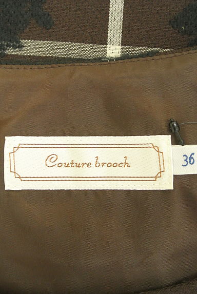 Couture Brooch（クチュールブローチ）の古着「チェック×お花の膝丈ワンピース（ワンピース・チュニック）」大画像６へ