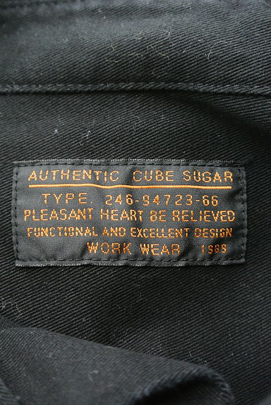 CUBE SUGAR（キューブシュガー）の古着「ロゴプリント＆刺繍コットンジャケット（カジュアルシャツ）」大画像６へ