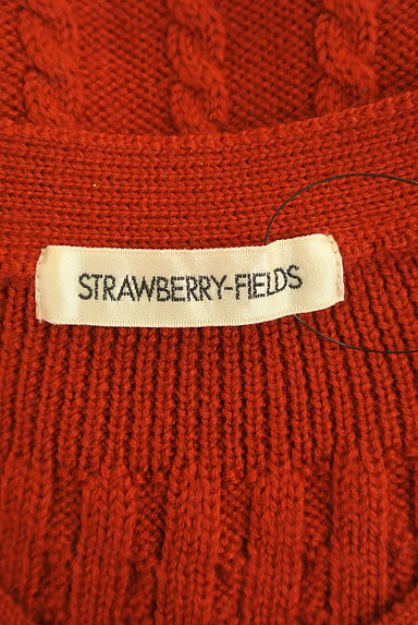 STRAWBERRY-FIELDS（ストロベリーフィールズ）の古着「フレア五分袖ケーブル編みニットカーデ（カーディガン・ボレロ）」大画像６へ