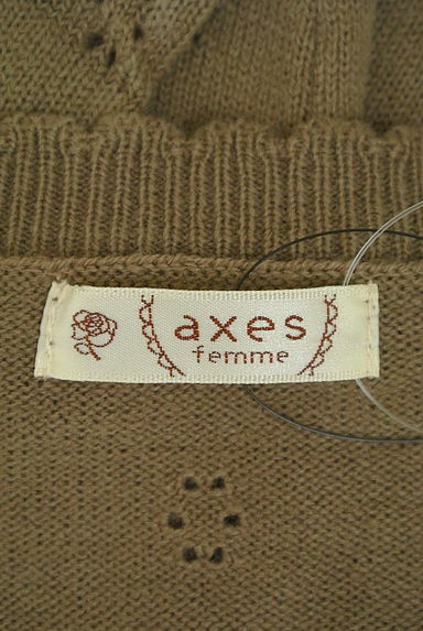 axes femme（アクシーズファム）の古着「デザイン編みパールボタンカーディガン（カーディガン・ボレロ）」大画像６へ