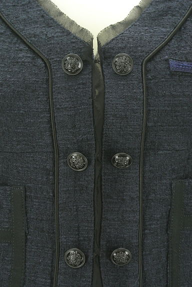 qualite（カリテ）の古着「裾シフォンノーカラーショートジャケット（ジャケット）」大画像４へ