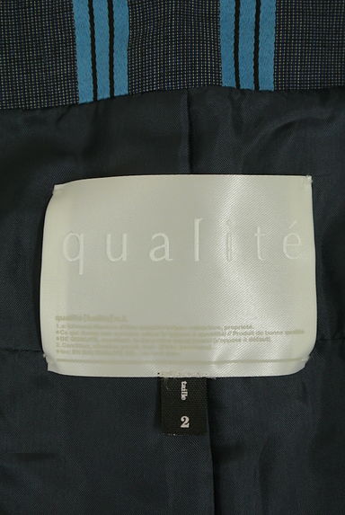 qualite（カリテ）の古着「裾シフォンノーカラーショートジャケット（ジャケット）」大画像６へ