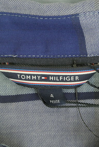 TOMMY HILFIGER（トミーヒルフィガー）の古着「チェック柄ラウンドヘムチェック柄シャツ（カジュアルシャツ）」大画像６へ