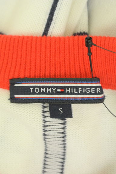 TOMMY HILFIGER（トミーヒルフィガー）の古着「チェック柄ミドル丈ニットプルオーバー（ニット）」大画像６へ