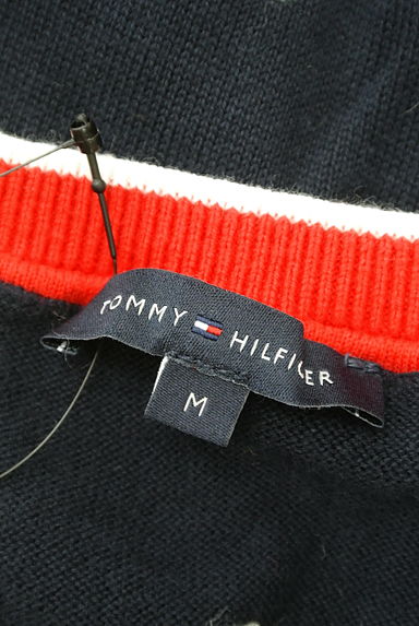 TOMMY HILFIGER（トミーヒルフィガー）の古着「ドット柄刺繍ニットカーディガン（カーディガン・ボレロ）」大画像６へ
