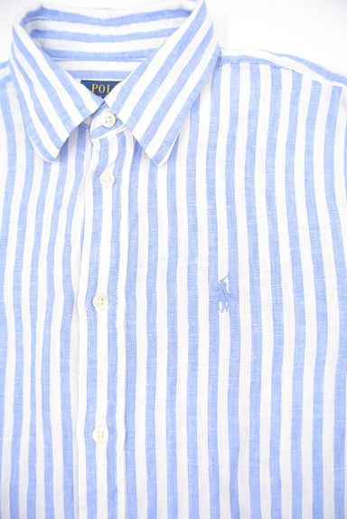 Polo Ralph Lauren（ポロラルフローレン）の古着「さわやかストライプリネンシャツ（カジュアルシャツ）」大画像３へ