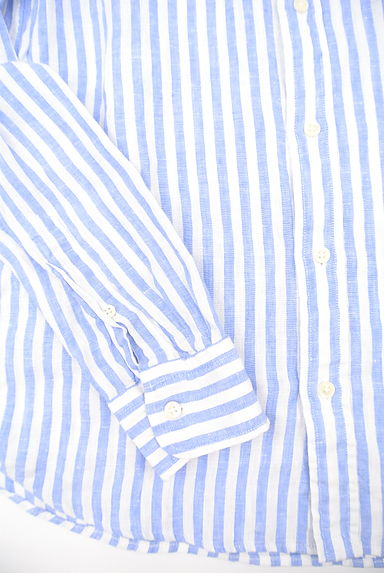 Polo Ralph Lauren（ポロラルフローレン）の古着「さわやかストライプリネンシャツ（カジュアルシャツ）」大画像４へ