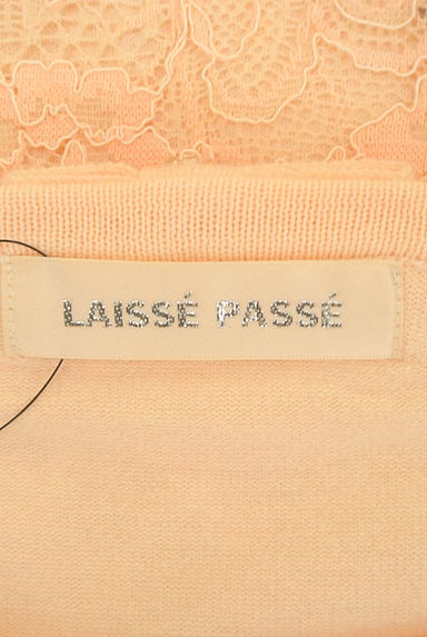 LAISSE PASSE（レッセパッセ）の古着「レース切替パール襟７分袖ニット（ニット）」大画像６へ