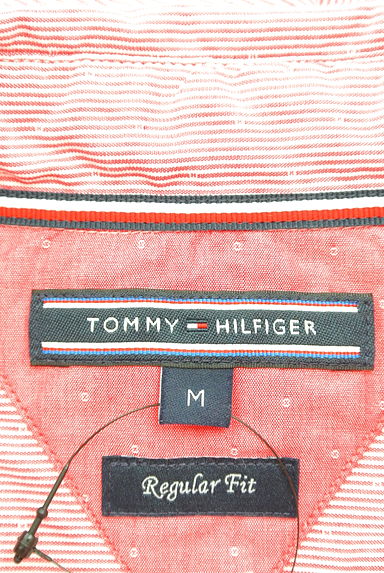 TOMMY HILFIGER（トミーヒルフィガー）の古着「七分袖ピンストライプ柄シャツ（カジュアルシャツ）」大画像６へ