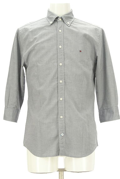 TOMMY HILFIGER（トミーヒルフィガー）の古着「七分袖ワンポイント刺繡シャツ（カジュアルシャツ）」大画像１へ