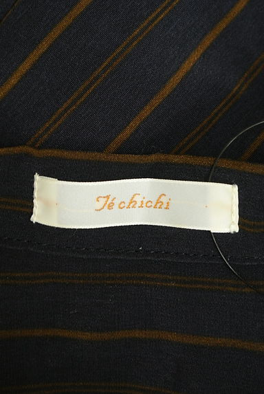 Te chichi（テチチ）の古着「ストライプ柄ボウタイリボンブラウス（ブラウス）」大画像６へ