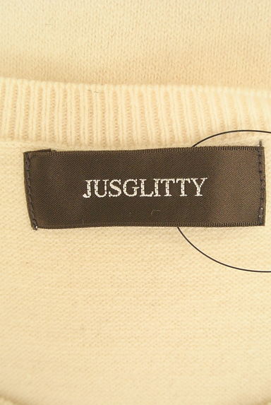 JUSGLITTY（ジャスグリッティー）の古着「ビジューネックアンゴラ混ニット（ニット）」大画像６へ