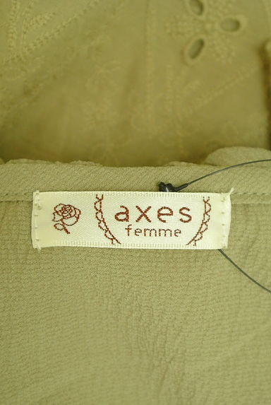 axes femme（アクシーズファム）の古着「別地レース袖切替フリル衿ブラウス（カットソー・プルオーバー）」大画像６へ