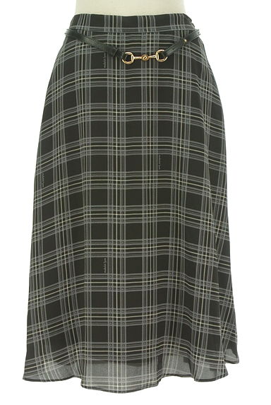 MAKELET LYON（メイクレットリヨン）の古着「シフォンチェック柄ミモレ丈スカート（スカート）」大画像１へ