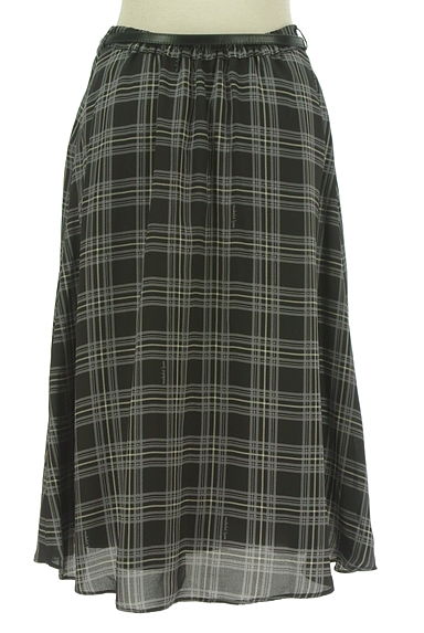 MAKELET LYON（メイクレットリヨン）の古着「シフォンチェック柄ミモレ丈スカート（スカート）」大画像２へ