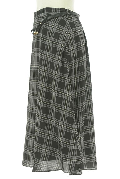 MAKELET LYON（メイクレットリヨン）の古着「シフォンチェック柄ミモレ丈スカート（スカート）」大画像３へ