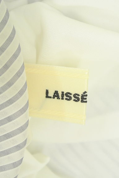 LAISSE PASSE（レッセパッセ）の古着「ストライプシフォンフレア袖カットソー（カットソー・プルオーバー）」大画像６へ
